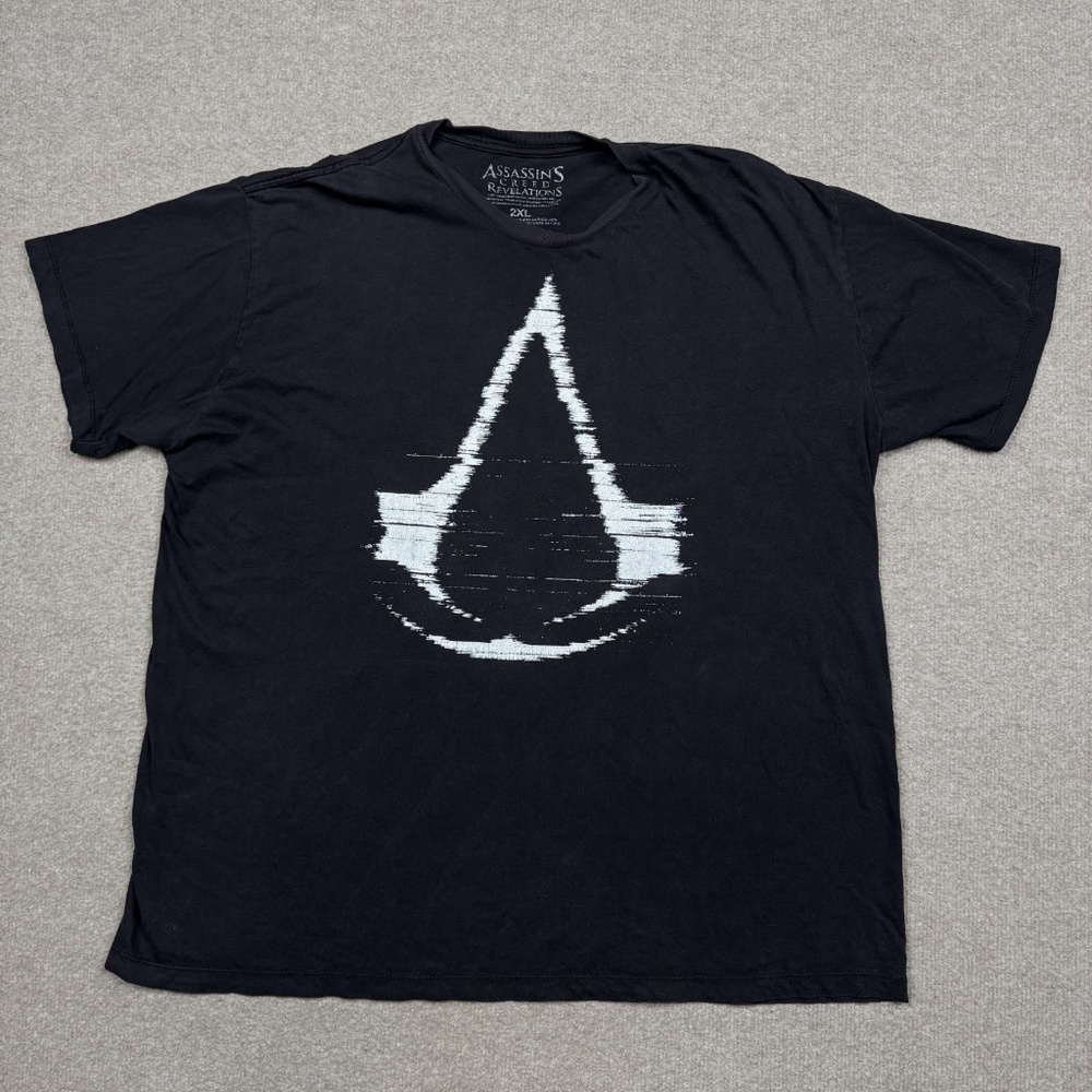 Assasin's Creed Men's Shirt Size 2XL Black Short Sleeve Crew Neck Video Game Tee
